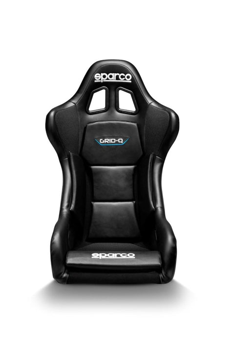Sparco Grid Q Fixed Back Racing Seat Black Vinyl - 008009RNRSKY - Subimods.com