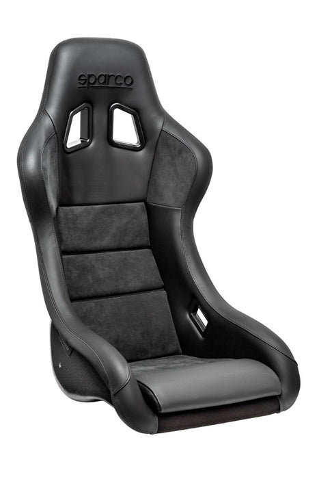 Sparco QRT - C Performance Fixed Back Racing Seat Black w/ Black Stitch, and Carbon Fiber Shell - 008025ZNRNR - Subimods.com