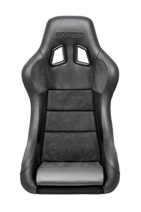 Sparco QRT - C Performance Fixed Back Racing Seat Black w/ Black Stitch, and Carbon Fiber Shell - 008025ZNRNR - Subimods.com