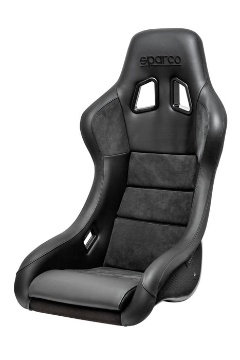Sparco QRT - C Performance Fixed Back Racing Seat Black w/ Black Stitch, and Carbon Fiber Shell - 008025ZNRNR - Subimods.com