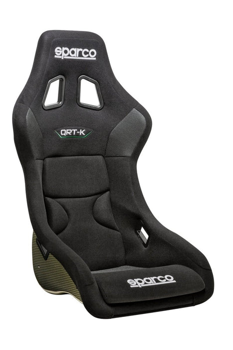 Sparco QRT - K Fixed Back Racing Seat Black w/ Carbon Kevlar Shell - 008027ZNR - Subimods.com