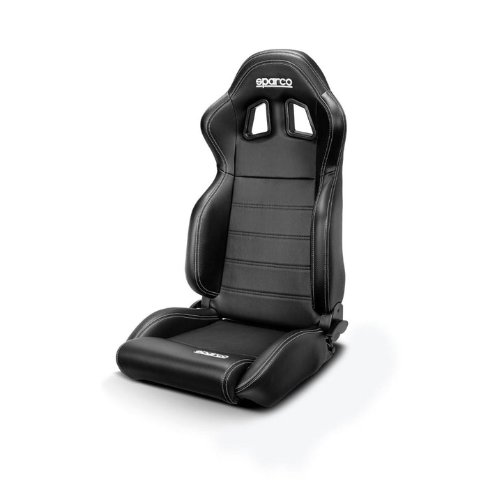 Sparco R100 Black w/ Black Vinyl Trim Reclining Bucket Seat - 009014NRSKY - Subimods.com