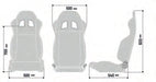 Sparco R100 Reclining Bucket Seat Black w/ Grey Trim - 009014NRGR - Subimods.com