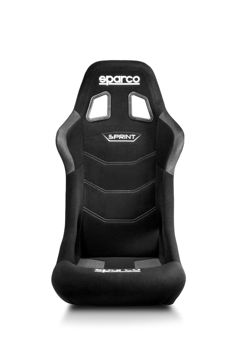 Sparco Sprint Fixed Back Racing Seat Black Cloth - Subimods