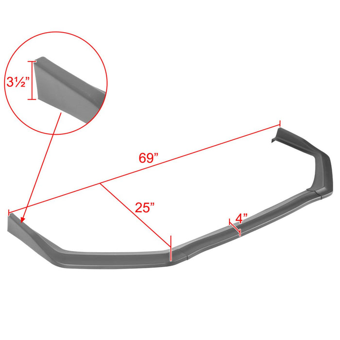 Spec - D 3 Piece Style Polypropylene Matte Black Front Lip 2018 - 2021 WRX / 2018 - 2021 STI - LPF - WRX15BK - AK - Subimods.com
