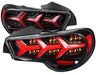 Spec-D Lambo Style Sequential LED Tail Light Set Gloss Black Housing w/ Smoke Lense 2013-2016 BRZ / 2013-2016 FRS - LT-FRS12BBLED-LB-TM - Subimods.com