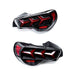 Spec-D Lambo Style Sequential LED Tail Light Set Gloss Black Housing w/ Smoke Lense 2013-2016 BRZ / 2013-2016 FRS - LT-FRS12BBLED-LB-TM - Subimods.com