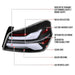 Spec - D New Era Style Sequential LED Tail Lights Black Housing w/ Clear Lens and White Bar 2015 - 2021 WRX / 2015 - 2021 STI - LT - WRX15JMLED - SQ - RS - Subimods.com