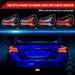 Spec - D New Era Style Sequential LED Tail Lights Black Housing w/ Clear Lens and White Bar 2015 - 2021 WRX / 2015 - 2021 STI - LT - WRX15JMLED - SQ - RS - Subimods.com