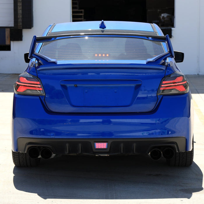 Spec - D New Era Style Sequential LED Tail Lights Black Housing w/ Clear Lens and White Bar 2015 - 2021 WRX / 2015 - 2021 STI - LT - WRX15JMLED - SQ - RS - Subimods.com