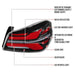 Spec - D New Era Style Sequential LED Tail Lights Gloss Black Housing w/ Clear Lens and Red Bar 2015 - 2021 WRX / 2015 - 2021 STI - LT - WRX15BKLED - SQ - RS - Subimods.com