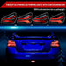 Spec - D New Era Style Sequential LED Tail Lights Gloss Black Housing w/ Clear Lens and Red Bar 2015 - 2021 WRX / 2015 - 2021 STI - LT - WRX15BKLED - SQ - RS - Subimods.com