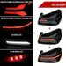 Spec - D New Era Style Sequential LED Tail Lights Gloss Black Housing w/ Smoked Lens and White Bar 2015 - 2021 WRX / 2015 - 2021 STI - LT - WRX15BBLED - SQ - RS - Subimods.com
