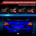 Spec - D New Era Style Sequential LED Tail Lights Gloss Black Housing w/ Smoked Lens and White Bar 2015 - 2021 WRX / 2015 - 2021 STI - LT - WRX15BBLED - SQ - RS - Subimods.com