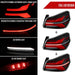 Spec - D New Era Style Sequential LED Tail Lights Matte Black Housing w/ Clear Lens and Red Bar 2015 - 2021 WRX / 2015 - 2021 STI - LT - WRX15JRLED - SQ - RS - Subimods.com