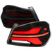 Spec - D New Era Style Sequential LED Tail Lights Matte Black Housing w/ Smoke Lens and Red Bar 2015 - 2021 WRX / 2015 - 2021 STI - LT - WRX15SMLED - SQ - RS - Subimods.com