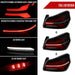 Spec - D New Era Style Sequential LED Tail Lights Matte Black Housing w/ Smoke Lens and Red Bar 2015 - 2021 WRX / 2015 - 2021 STI - LT - WRX15SMLED - SQ - RS - Subimods.com