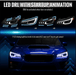 Spec - D Projector Headlights Sequential LED Switchback DRL Black Housing w/ Clear Lens 2015 - 2021 WRX / 2015 - 2021 STI (Halogen Headlight Models Only) - 2LHP-WRX15JM-SQ-RS - Subimods.com