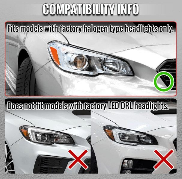 Spec - D Projector Headlights Sequential LED Switchback DRL Black Housing w/ Clear Lens 2015 - 2021 WRX / 2015 - 2021 STI (Halogen Headlight Models Only) - 2LHP-WRX15JM-SQ-RS - Subimods.com