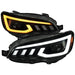Spec - D Projector Headlights Sequential LED Switchback DRL Black Housing w/ Smoked Lens 2015 - 2021 WRX / 2015 - 2021 STI (Halogen Headlight Models Only) - 2LHP-WRX15SM-SQ-RS - Subimods.com