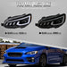 Spec - D Projector Headlights Sequential LED Switchback DRL Black Housing w/ Smoked Lens 2015 - 2021 WRX / 2015 - 2021 STI (Halogen Headlight Models Only) - 2LHP-WRX15SM-SQ-RS - Subimods.com