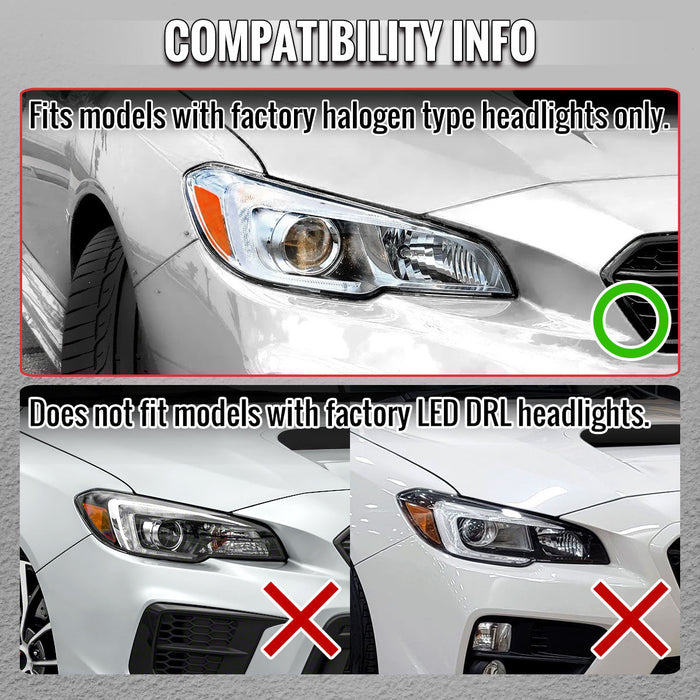 Spec - D Projector Headlights Sequential LED Switchback DRL Black Housing w/ Smoked Lens 2015 - 2021 WRX / 2015 - 2021 STI (Halogen Headlight Models Only) - 2LHP-WRX15SM-SQ-RS - Subimods.com