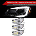 Spec - D Version 2 LED Bar Style Projector Headlights w/ Chrome Base and Clear Lens 2006 - 2007 WRX / 2006 - 2007 STI w/ OEM Halogen Lights - 2LHP - WRX06 - G2 - TM - Subimods.com