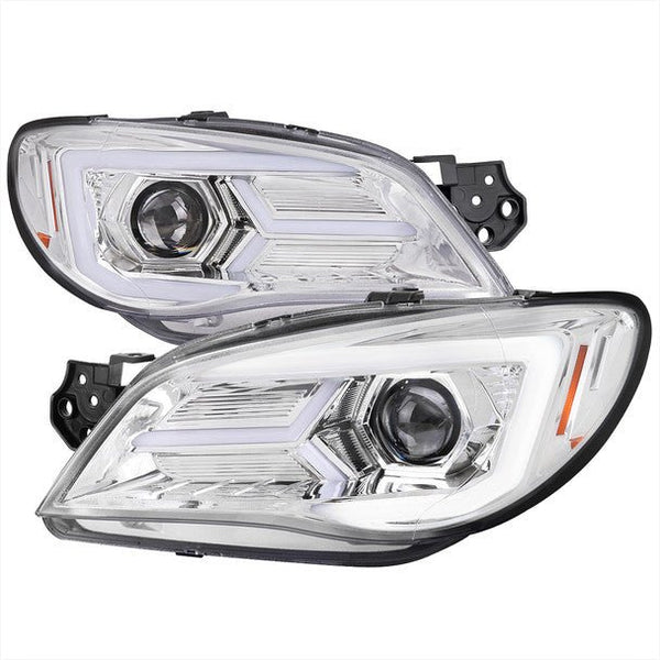 Spec-D V2 LED Projector Headlights Chrome 06-07 WRX STI — Subimods.com