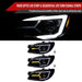 Spec - D Version 2 LED Bar Style Projector Headlights w/ Gloss Black Base and Smoke Lens 2006 - 2007 WRX / 2006 - 2007 STI w/ OEM Halogen Lights - 2LHP - WRX06G - G2 - TM - Subimods.com