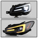 Spyder Apex LED Headlights w/ Black Base & Sequential Switch Back Light Bar 2015-2021 WRX LED Models Only - PRO-YD-SWRX15LEDAP-SBSEQ-BK - Subimods.com