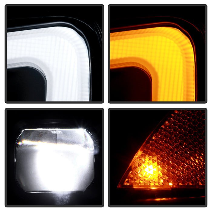 Spyder Apex LED Headlights w/ Black Base & Sequential Switch Back Light Bar 2015-2021 WRX LED Models Only - PRO-YD-SWRX15LEDAP-SBSEQ-BK - Subimods.com