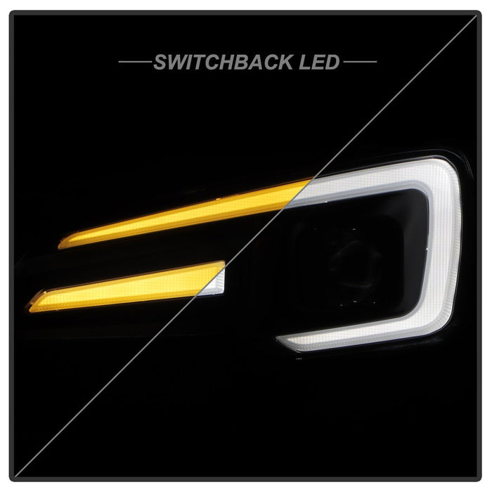 Spyder Apex LED Headlights w/ Black Base & Sequential Switch Back Light Bar 2018-2021 WRX SRH Models Only - PRO-YD-SWRX18LEDAFSAP-SBSEQ-BK - Subimods.com