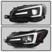 Spyder Apex LED Headlights w/ Black Base & Sequential Switch Back Light Bar 2018-2021 WRX SRH Models Only - PRO-YD-SWRX18LEDAFSAP-SBSEQ-BK - Subimods.com