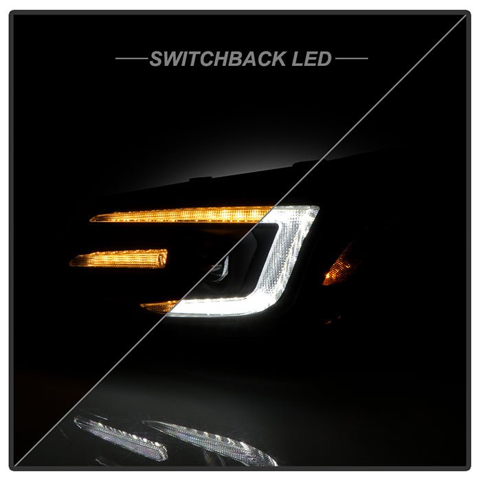 Spyder Signature Projector Headlights w/ Black Base, Sequential LED Turn Signal & Switch Back Light Bar 2014-2016 Forester Xenon / HID Models Only - PRO-YD-SUFO14HIDSI-BK - Subimods.com