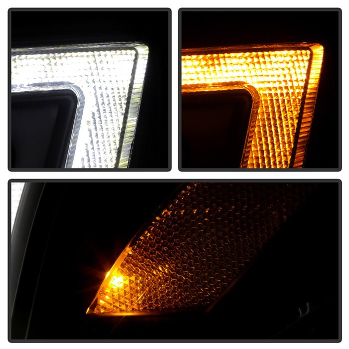 Spyder Signature Projector Headlights w/ Black Base, Sequential LED Turn Signal & Switch Back Light Bar 2014-2016 Forester Xenon / HID Models Only - PRO-YD-SUFO14HIDSI-BK - Subimods.com