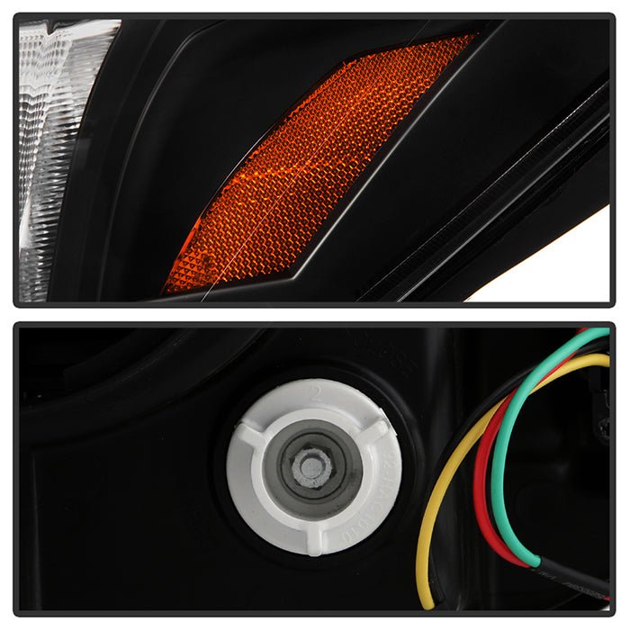 Spyder Signature Projector Headlights w/ Black Base, Sequential LED Turn Signal & Switch Back Light Bar 2014-2018 Forester Halogen Models Only - PRO-YD-SUFO14SI-BK - Subimods.com