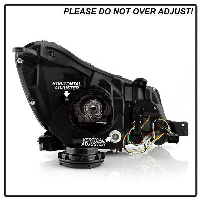 Spyder Signature Projector Headlights w/ Black Base, Sequential LED Turn Signal & Switch Back Light Bar 2014-2018 Forester Halogen Models Only - PRO-YD-SUFO14SI-BK - Subimods.com