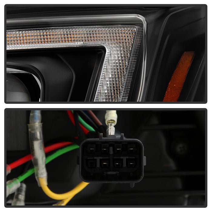 Spyder Signature Projector Headlights w/ Black Base, Sequential LED Turn Signal & Switch Back Light Bar 2014-2018 Forester Halogen Models Only - PRO-YD-SUFO14SI-BK - Subimods.com