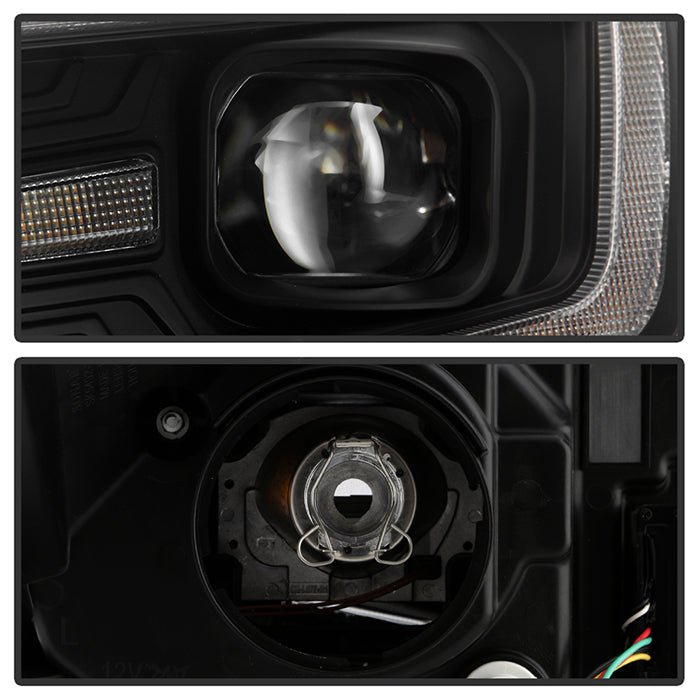 Spyder Signature Projector Headlights w/ Black Base, Sequential LED Turn Signal & Switch Back Light Bar 2014-2018 Forester Halogen Models Only - PRO-YD-SUFO14SI-BK - Subimods.com