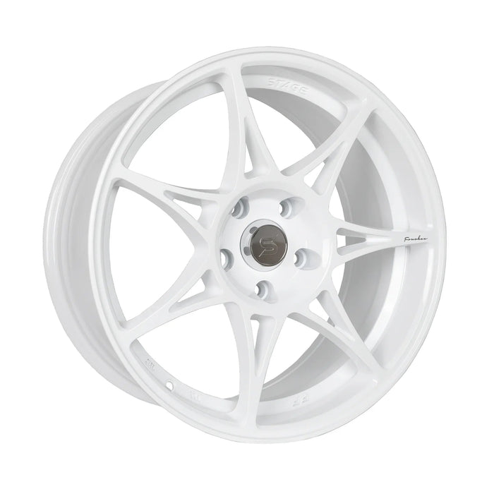 Stage Wheels Foushee White 18x9.5 5x114 38mm Offset 2015 - 2024 WRX / 2011 - 2021 STI - FOU3538511 - Subimods.com