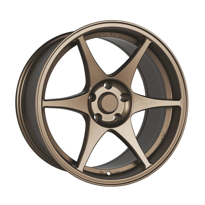 Stage Wheels Knight Matte Bronze 18x9.5 5x114 35mm Offset 2015 - 2024 WRX / 2011 - 2021 STI - KNI3535512 - Subimods.com
