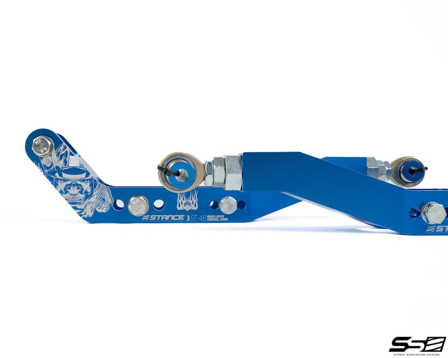 STANCE Suspension Rear Lower Control Arms V2.0 60mm Drop Blue 2015 - 2024 WRX / 2015 - 2021 STI / 2013 - 2024 BRZ/ 2022 - 2024 GR86 / 2013 - 2016 FR - S/ 2017 - 2020 GT86 - ST - 48 - Blue - Subimods.com