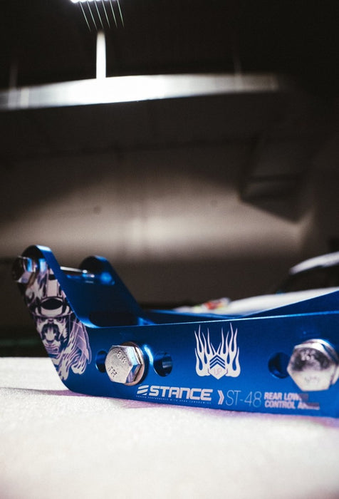 STANCE Suspension Rear Lower Control Arms V2.0 60mm Drop Blue 2015 - 2024 WRX / 2015 - 2021 STI / 2013 - 2024 BRZ/ 2022 - 2024 GR86 / 2013 - 2016 FR - S/ 2017 - 2020 GT86 - ST - 48 - Blue - Subimods.com