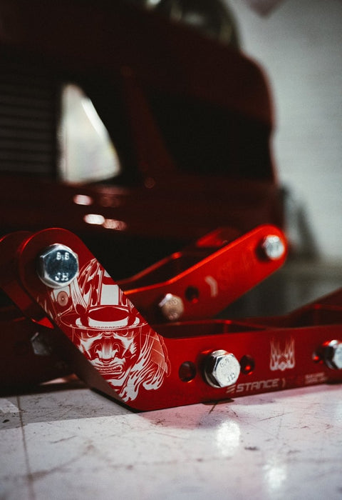 STANCE Suspension Rear Lower Control Arms V2.0 60mm Drop Red 2015 - 2024 WRX / 2015 - 2021 STI / 2013 - 2024 BRZ/ 2022 - 2024 GR86 / 2013 - 2016 FR - S/ 2017 - 2020 GT86 - ST - 48 - Red - Subimods.com