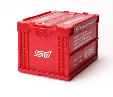Subaru JDM Mini Folding Container Medium Cherry Red - STSG25100340 - Subimods.com