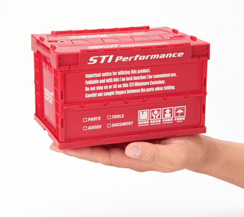 Subaru JDM Mini Folding Container Medium Cherry Red - STSG25100340 - Subimods.com