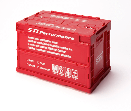 Subaru JDM Mini Folding Container Medium Cherry Red - STSG25100340 - Subimods.com