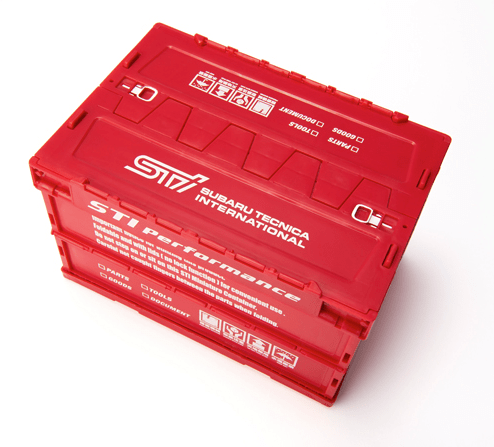 Subaru JDM Mini Folding Container Medium Cherry Red - STSG25100340 - Subimods.com