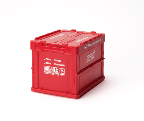 Subaru JDM Mini Folding Container Small Cherry Red - STSG25100330 - Subimods.com