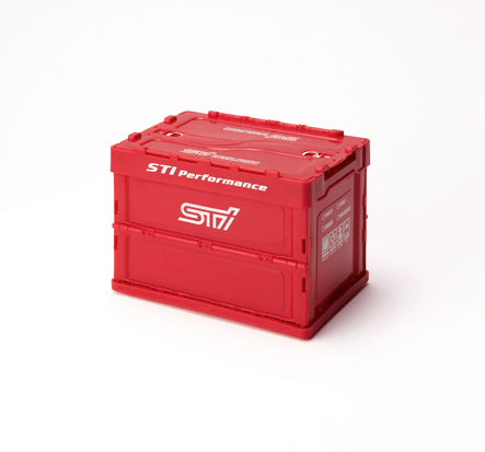 Subaru JDM Mini Folding Container Small Cherry Red - STSG25100330 - Subimods.com
